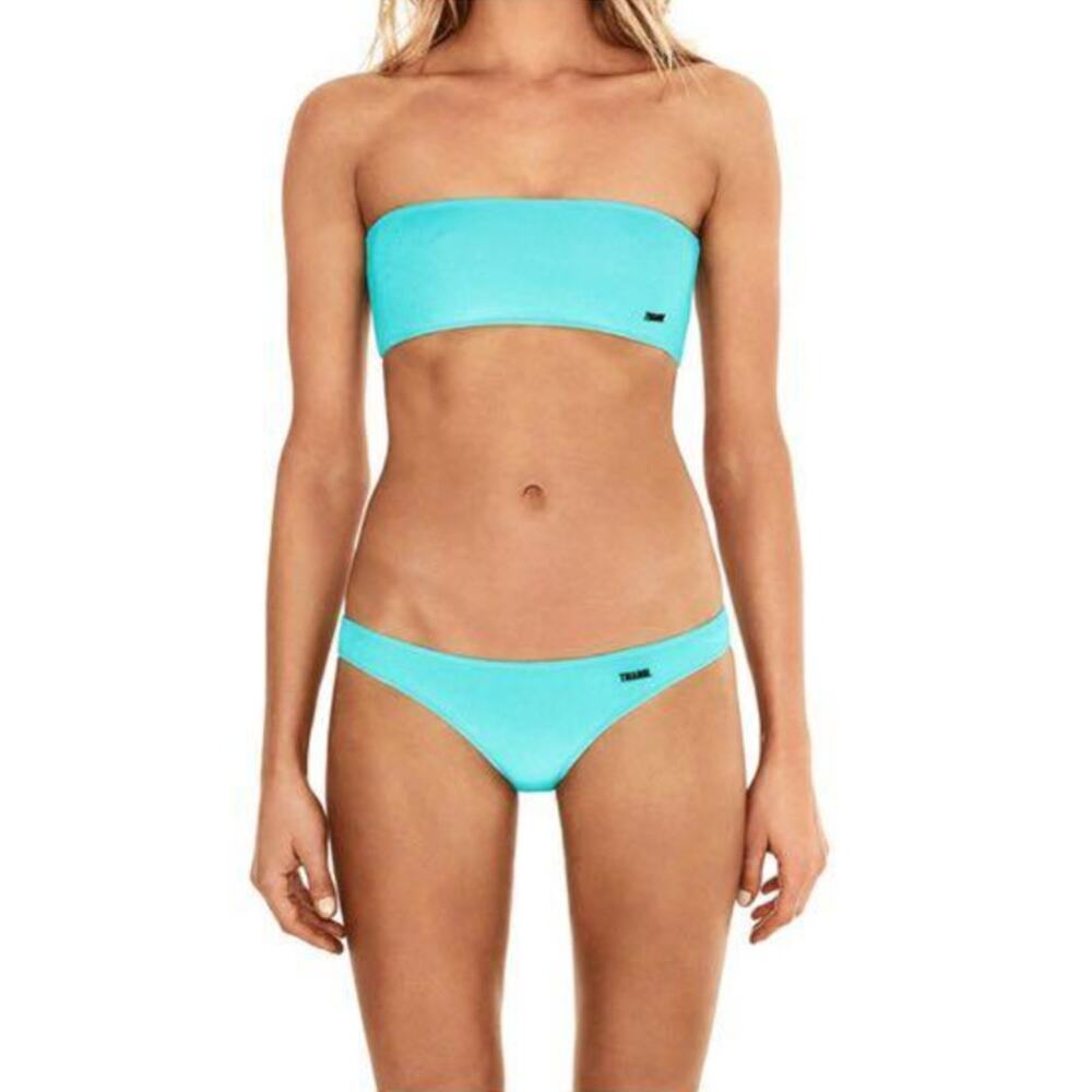 Triangl Blue Velvet strapless bikini